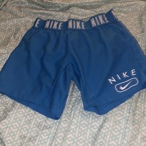 Nike shorts blue. barley worn 1 small blemish hard to see